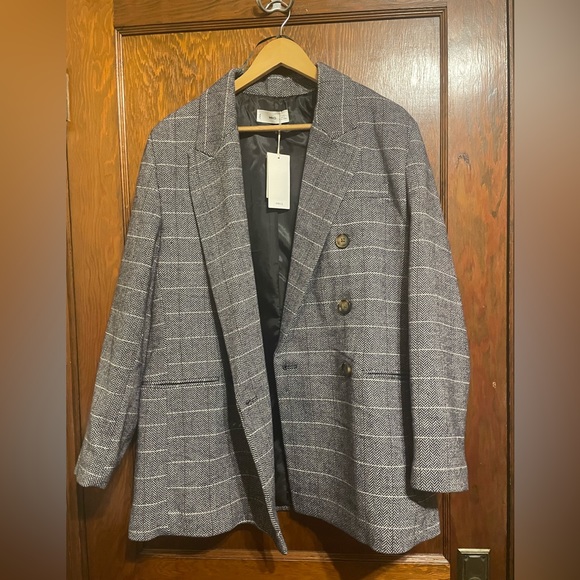 Mango Oversized Herringbone Wool Blazer - Picture 2 of 14